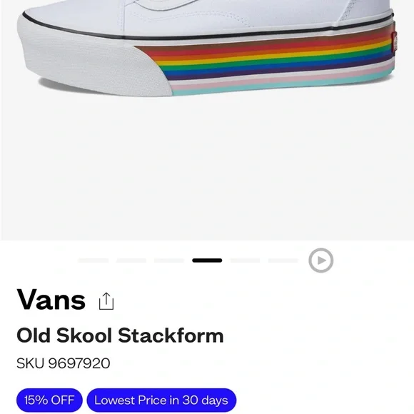Old Skool Vans - rainbow platforms **brand new** - Picture 3 of 8